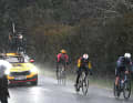 Doch rund 50 KIlometer vor dem ZIel fing es plötzlich an, wie aus EImern zu schütten. Regen, Schneeregen, auch ein paar Hagelkörner fanden den Weg zur Erde.