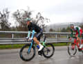 Zu der Zeit hatten sich erneut zwei Fahrer absetzen können. Das neue Fluchtduo bestand aus Dries De Bondt (vorne) und Andrea Pietrobon (hinten). 10 Kilometer vor dem Ziel wurden sie aber gestellt