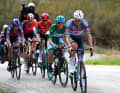 Eight riders broke away in a breakaway group. Mathieu van der Poel (front) was also part of it