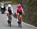An escape attempt by Dominika Wlodarczyk (left) and Magdeleine Vallieres (right) was just as unsuccessful as ...
