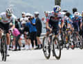 Juan Ayuso initiated the first attack two kilometres before the finish, but Primoz Roglic was able to follow.