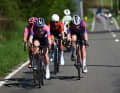 There were repeated changes at the front of the race. Antonia Niedermaier (front) was also part of an interim leading group