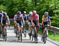 After a speed offensive by INEOS, a group of favourites briefly formed.
