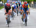 From the first 80-strong field, 35 riders broke away to fight for the stage win.