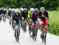 As the first climb of the day approached, almost 20 strong climbers around Lorenzo Fortunato rolled to the front from behind.