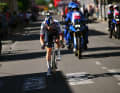 17 kilometres before the finish, Nico Denz (Red Bull - BORA - hansgrohe) broke away as a soloist.
