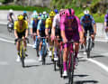 The leading group later grew to 30 riders, including Mads Pedersen once again.