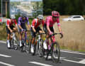 First, however, a four-man breakaway group set off again. Max Walker (front), Patrick Gamper and two riders from the Polish national team kept the race exciting.