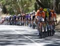 Once the trio had a two-minute lead, INEOS Grandiers and Visma | Lease a Bike began to work on the chase.