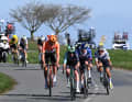 The breakaway group formed relatively late in the stage.