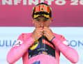 Giulio Ciccone réalise un grand rêve en remportant la Maglia Rosa après la quatrième étape.