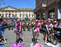 Vor der 14. Etappe des Giro d'Italia fuhr Afonso Eulalio noch im Rosa Trikot. Es war vorerst der letzte Tag für den Bahrain-Fahrer im Jersey