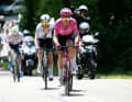 Alex Baudin (EF Education - EasyPost) s'est détaché du groupe de tête.
