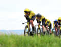 PERREUX, FRANCE - JUIN 09 : (L-R) Visma | Lease a Bike a remporté le contre-la-montre par équipe de la 3ème étape.