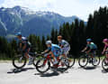 BRISON, FRANCE - JUNE 14: (L-R) Valentin Paret-Peintre of France and Team Soudal Quick-Step, Clement Die Fluchtgruppe des Tages.