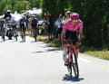 Alex Baudin (EF Education – EasyPost) löste sich mehrmals von seinen Fluchtbegleitern.