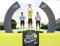 First, second and third places in the overall standings: Pogacar, Evenepoel and del Toro.