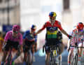 Kimberley Le Court-Pienaar (AG Insurance - Soudal Team) célèbre sa victoire d'étape.