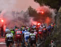Fans with flares at Milan-Sanremo 2017