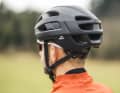 The rear section of the Gravel & Road Bike Helmet protrudes far to the rear