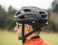 The rear section of the Gravel & Road Bike Helmet protrudes far to the rear