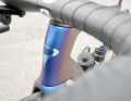 The "nose" on the head tube, which also characterises the Specialized Tarmac SL8, is more delicate.