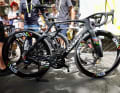 100 grams less in black instead of white. This version of the Colnago Y1R was ridden up Mont Ventoux on stage 16