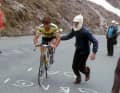 Le champion aux multiples victoires : Domingo Perurena reste à ce jour le cycliste professionnel basque le plus titré en termes de victoires ; ici, lors du Giro d'Italia de 1977