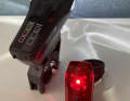 The front light displays the battery status and the light level.