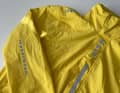 The Crane cycling rain jacket is definitely highly visible in yellow with lots of reflective stripes.