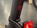 The rear light holder also fits best with round seat posts; the inclination is adjustable and the rear light can be easily removed with a click fastener