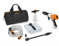 Soll auch auf Reisen für Sauberkeit sorgen: Der mobile Reiniger von Stihl.