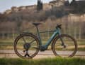 Identische Rahmenbasis und identischer Bosch-Antrieb, aber mit Shimano Cues 10-fach-Antrieb, Shimano MT200-Bremsen und Vollausstattung: das Lande Flat-Bar Equipped kostet 3999 Euro.