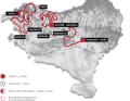 Toutes les étapes du Tour du Pays Basque sur la carte