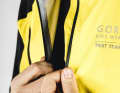 A narrow strip of material behind the front zip protects against water and draughts