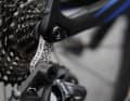 One difference to the standard wheel is the titanium derailleur hanger from the 3D printer