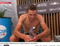 Tête nue : Mathieu Van der Poel sur le « hot seat » lors du contre-la-montre de la 4e étape du Tour de Suisse.