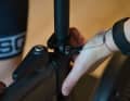 You have to apply a lot of force to close the quick-release levers on the saddle and handlebars.