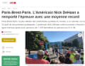 La presse française se fait l'écho du record de l'épreuve