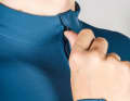 The concealed zip makes the garment more comfortable to wear and protects the clothing underneath from chafing.