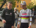 A video from his team UAE shows Pogacar wearing black shorts and a newly designed bike ...
