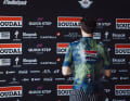 Airbag in a road cycling jersey