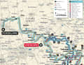 The men's race on the map