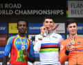 2021: Dritter Platz im Straßenrennen der U23-Klasse bei der Rad-WM in Leuven hinter Filippo Baroncini und Biniam Girmay