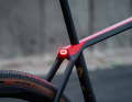 The LED rear light is located between the seat stays.
