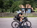 Long-distance cyclist Sara Hallbauer