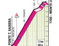 The profile of the climb to Monte Lussari on the 20th stage of the Giro d'Italia