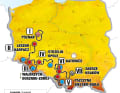 Le Tour de Pologne 2023 sur la carte