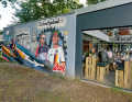 Cologne heroes: The new graffiti on the stand shows Cologne's cycling heroes Rolf Wolfshohl, Marcel Wüst and Nils Politt.