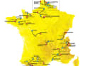 Die Tour de France 2025 auf der Karte